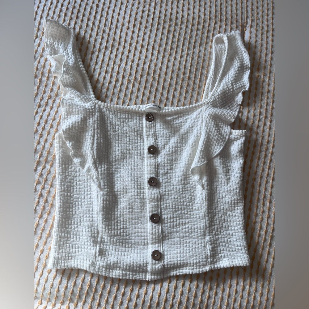 Ruffled Ribbed crop top